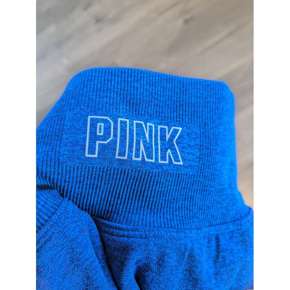 Victoria's Secret PINK Seamless Leggings with Stretch Mesh Detail Blue SZ M - Picture 4 of 6